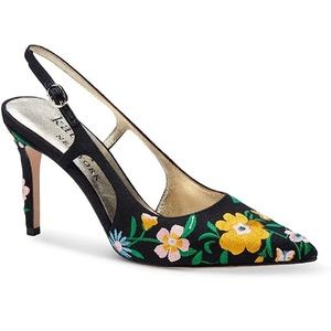 Kate Spade Valerie Embroidered Sling Heels (8)